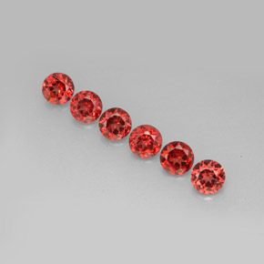  карата, натуральный Оранжево-Красный Гранат Альмандин, Огранка Круг, Чистота VS