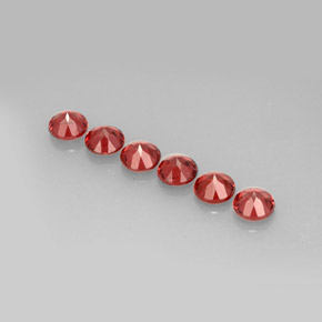  карата, натуральный Оранжево-Красный Гранат Альмандин, Огранка Круг, Чистота VS