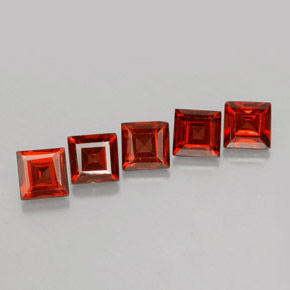 Натуральный Оранжево-Красный Альмандиновый гранат  карата Квадрат, VVS-VS