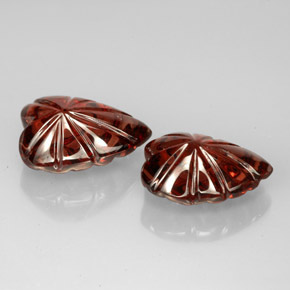  карата, натуральный Темно-красный Гранат Альмандин, Форма сердца, Полупрозрачный