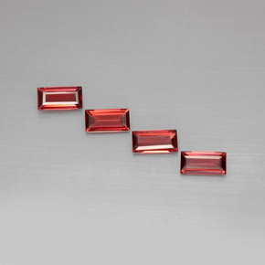  карата, натуральный Красный Гранат Альмандин, Огранка Багет, VVS-VS