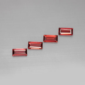  карата, натуральный Красный Гранат Альмандин, Огранка Багет, VVS-VS