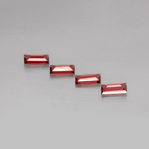  карата, натуральный Красный Гранат Альмандин, Огранка Багет, VVS-VS