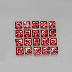  карата, натуральный Красный Гранат Альмандин, Квадрат, VVS-VS
