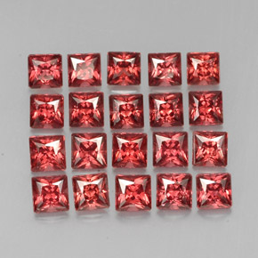  карата, натуральный Красный Гранат Альмандин, Квадрат, VVS-VS