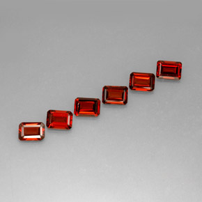  карата, натуральный Красный Гранат Альмандин, Изумрудная огранка, VVS-VS