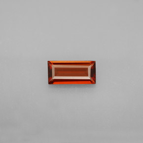 0.71 карата, натуральный Оранжево-Красный Гранат Альмандин, Огранка Багет, Чистота VS