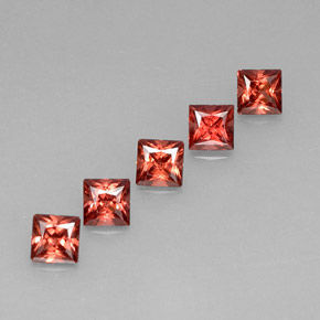  карата, натуральный Красный Гранат Альмандин, Квадрат, Чистота VVS
