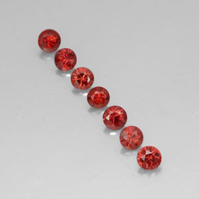  карата, натуральный Темно-красный Гранат Альмандин, Огранка Круг, VVS-VS