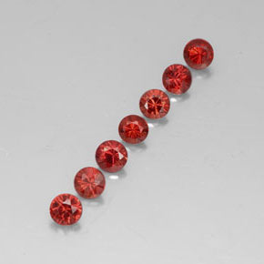  карата, натуральный Темно-красный Гранат Альмандин, Огранка Круг, VVS-VS