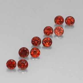  карата, натуральный Красный Гранат Альмандин, Огранка Круг, VVS-VS