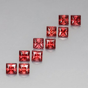  карата, натуральный Красный Гранат Альмандин, Квадрат, VVS-VS