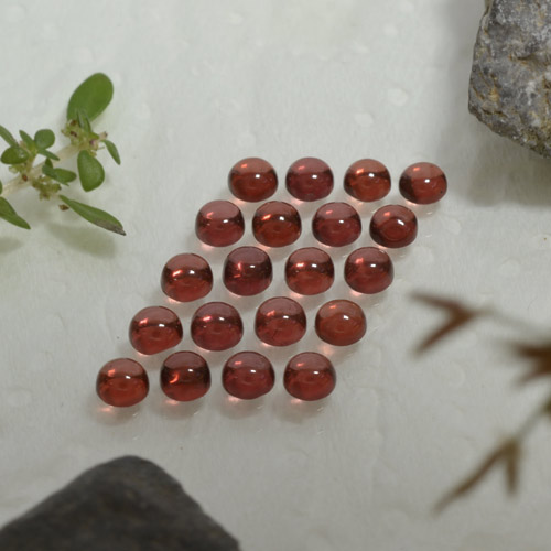 4.32 карата, натуральный Красное вино Гранат Альмандин, Огранка Круг, Прозрачный