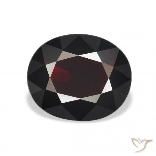 3.57ct Натуральный Темно-красный Гранат Альмандин, Овал, VVS-VS