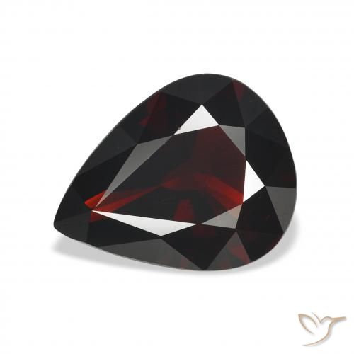 4.89ct Натуральный Темно-красный Гранат Альмандин, Форма груши, VVS-VS
