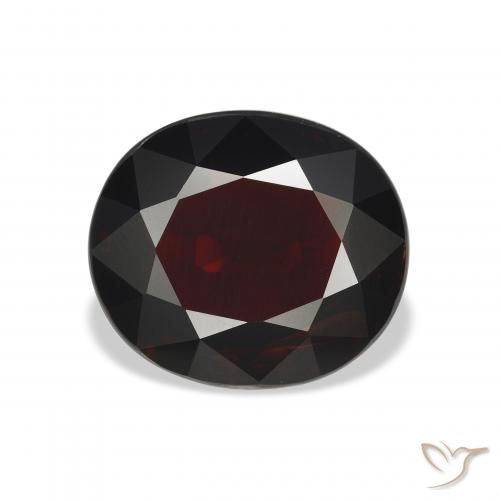 6.21ct Натуральный Черновато-красный Гранат Альмандин, Овал, Чистота VS
