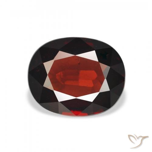 2.85ct Натуральный Темно-красный Гранат Альмандин, Овал, VVS-VS