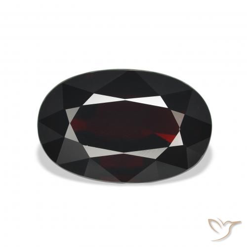11.55ct Натуральный Черновато-красный Гранат Альмандин, Овал, VVS-VS