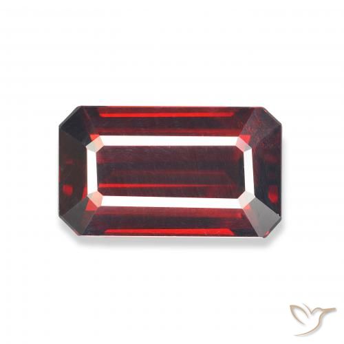 6.08ct Натуральный Темно-красный Гранат Альмандин, Изумрудная огранка, VVS-VS