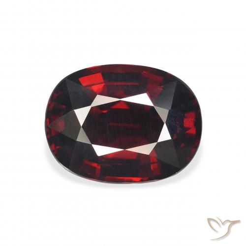 5.77ct Натуральный Темно-красный Гранат Альмандин, Овал, VVS-VS