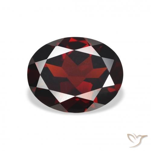 2.83ct Натуральный Темно-красный Гранат Альмандин, Овал, VVS-VS