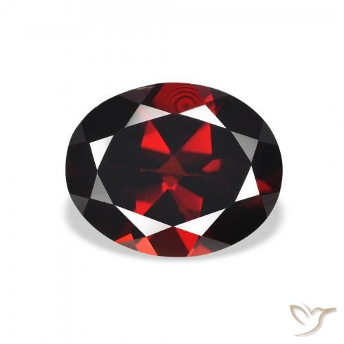 2.92ct Натуральный Темно-красный Гранат Альмандин, Овал, VVS-VS