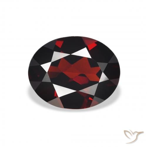 2.87ct Натуральный Темно-красный Гранат Альмандин, Овал, VVS-VS