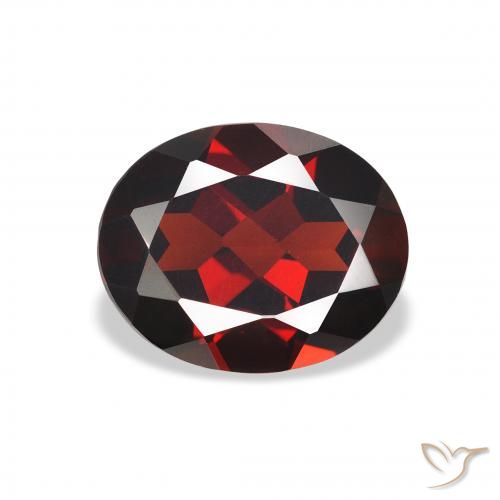 3.17ct Натуральный Темно-красный Гранат Альмандин, Овал, VVS-VS