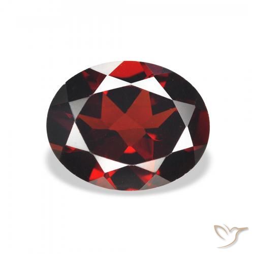 2.83ct Натуральный Темно-красный Гранат Альмандин, Овал, VVS-VS