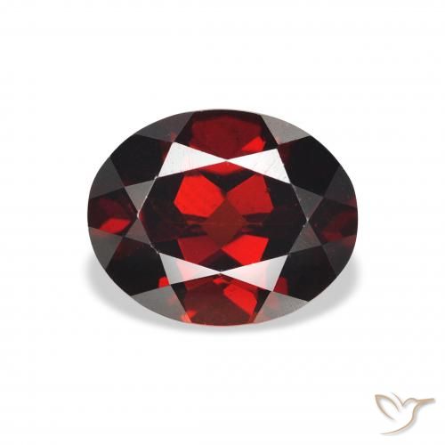 3.16ct Натуральный Темно-красный Гранат Альмандин, Овал, VVS-VS
