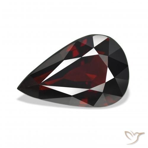 9.66ct Натуральный Черновато-красный Гранат Альмандин, Форма груши, VVS-VS