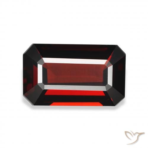 5.08ct Натуральный Темно-красный Гранат Альмандин, Изумрудная огранка, VVS-VS