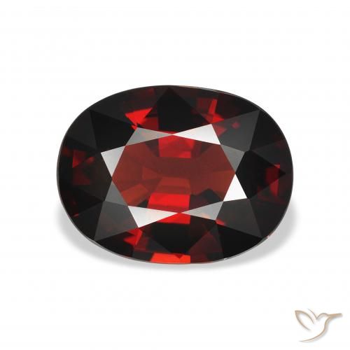 4.22ct Натуральный Темно-красный Гранат Альмандин, Овал, VVS-VS