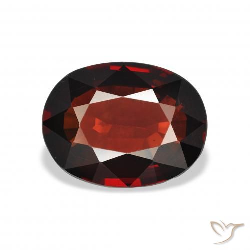3.63ct Натуральный Темно-красный Гранат Альмандин, Овал, Чистота VS