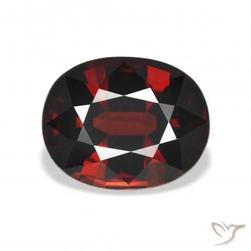 5.09ct Натуральный Темно-красный Гранат Альмандин, Овал, Чистота VVS