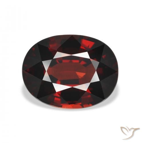 5.12ct Натуральный Темно-красный Гранат Альмандин, Овал, Чистота VVS