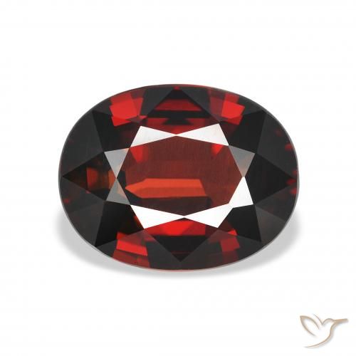 4.04ct Натуральный Темно-красный Гранат Альмандин, Овал, Чистота VVS