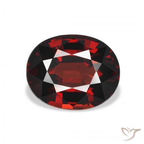 3.83ct Натуральный Темно-красный Гранат Альмандин, Овал, Чистота VVS