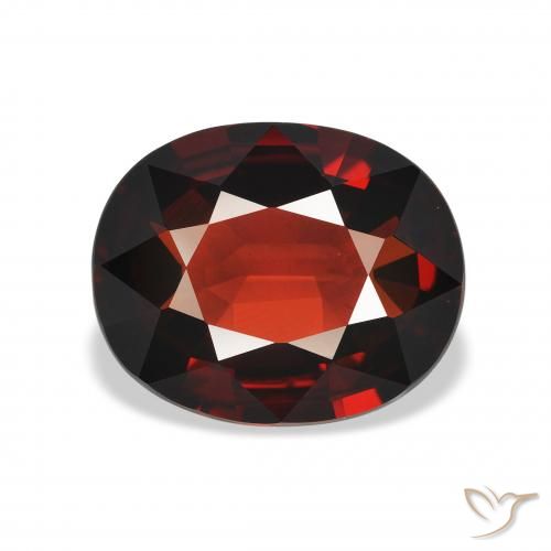 3.83ct Натуральный Темно-красный Гранат Альмандин, Овал, Чистота VVS