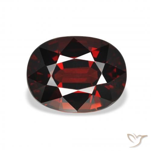 4.26ct Натуральный Темно-красный Гранат Альмандин, Овал, Чистота VVS