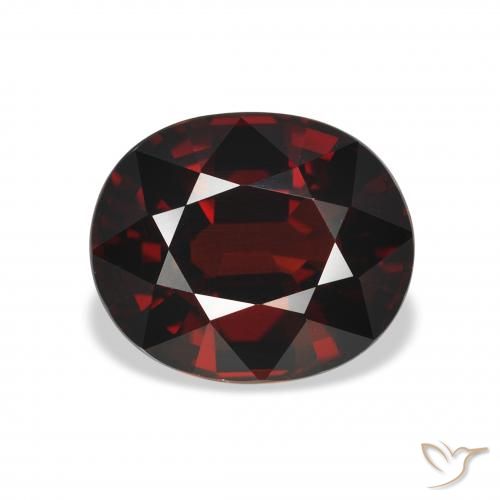 4.80ct Натуральный Черновато-красный Гранат Альмандин, Овал, Чистота VVS