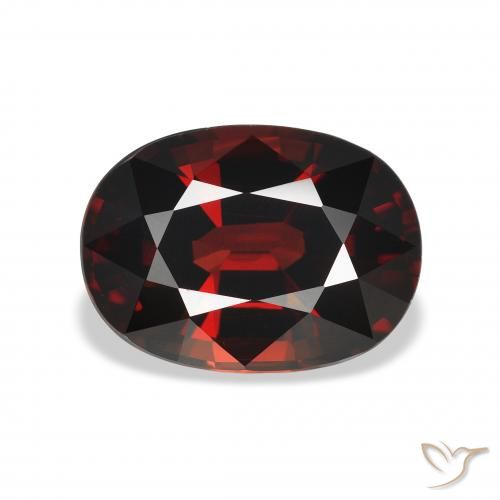 4.54ct Натуральный Черновато-красный Гранат Альмандин, Овал, Чистота VVS