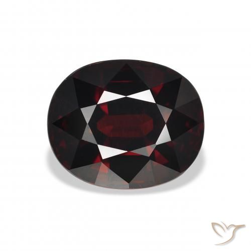 6.72ct Натуральный Черновато-красный Гранат Альмандин, Овал, Чистота VVS