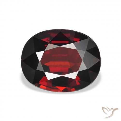5.40ct Натуральный Темно-красный Гранат Альмандин, Овал, Чистота VVS
