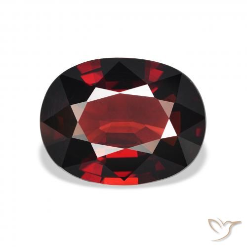 7.05ct Натуральный Черновато-красный Гранат Альмандин, Овал, Чистота VVS