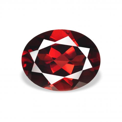 2.29ct Натуральный Глубокий кроваво-красный Гранат Альмандин, Овал, VVS-VS