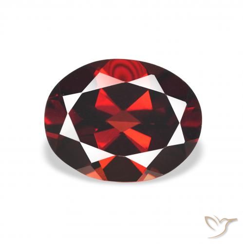 2.20ct Натуральный Темно-красный Гранат Альмандин, Овал, VVS-VS
