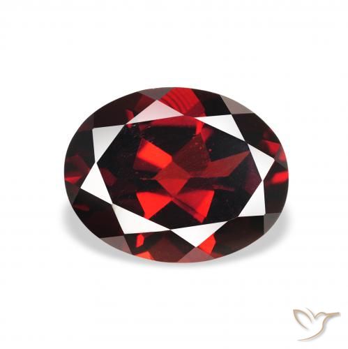 2.37ct Натуральный Темно-красный Гранат Альмандин, Овал, Чистота VS