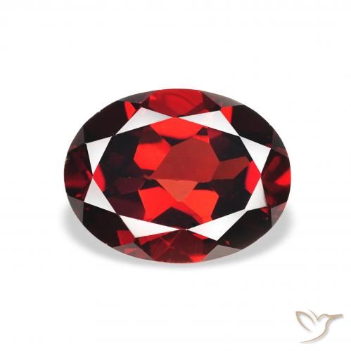 2.21ct Натуральный Темно-красный Гранат Альмандин, Овал, Чистота VS