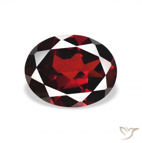 2.24ct Натуральный Темно-красный Гранат Альмандин, Овал, Чистота VS